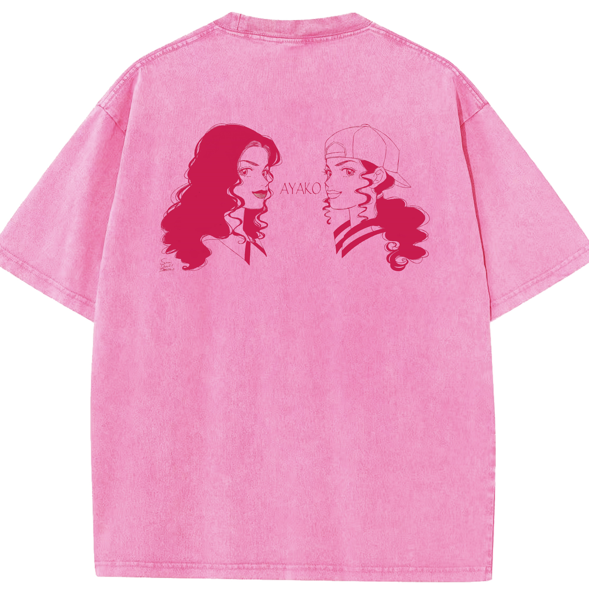 SLAM DUNK／スラムダンク 綿100% ヴィンテージ風 半袖Tシャツ（背面プリント）